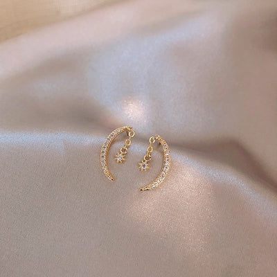 Zircon Moon Earrings Xingyue Earrings Earrings