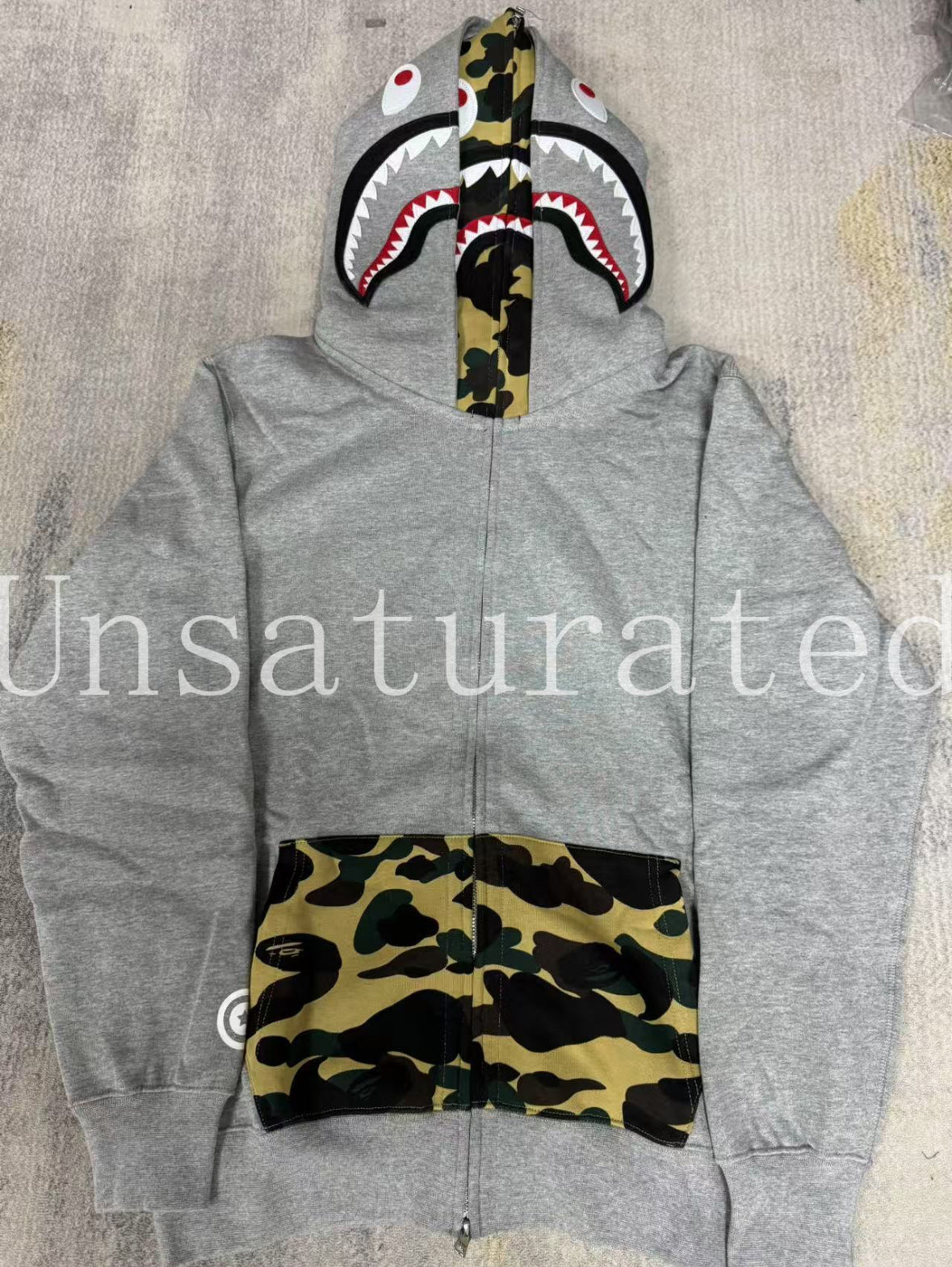 BAPE Shark Full-Zip Hoodie - Gray/Camo